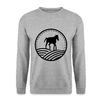 Equestrian Sport Freedom Foal Ross - Unisex Sweatshirt - salt & pepper - Front - Alina (178cm) & Michal (187cm)