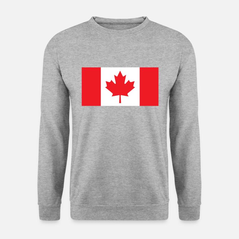 Kanada Flagge - Unisex Pullover - Weißgrau meliert
