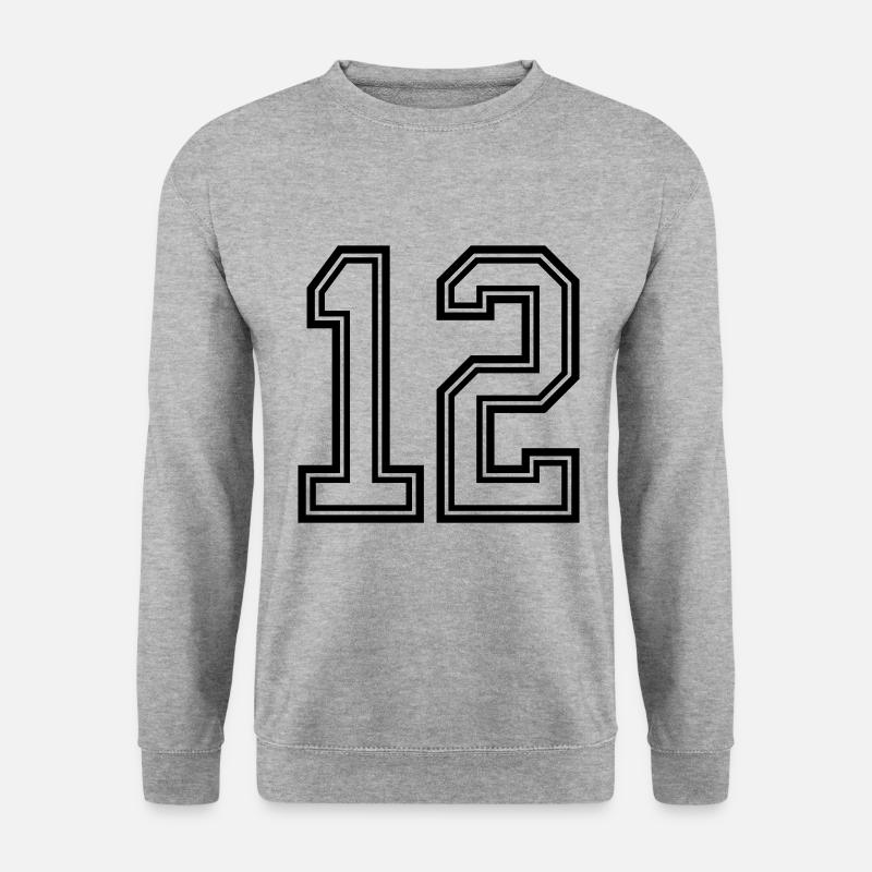 12 number symbol - Unisex Sweatshirt - salt & pepper