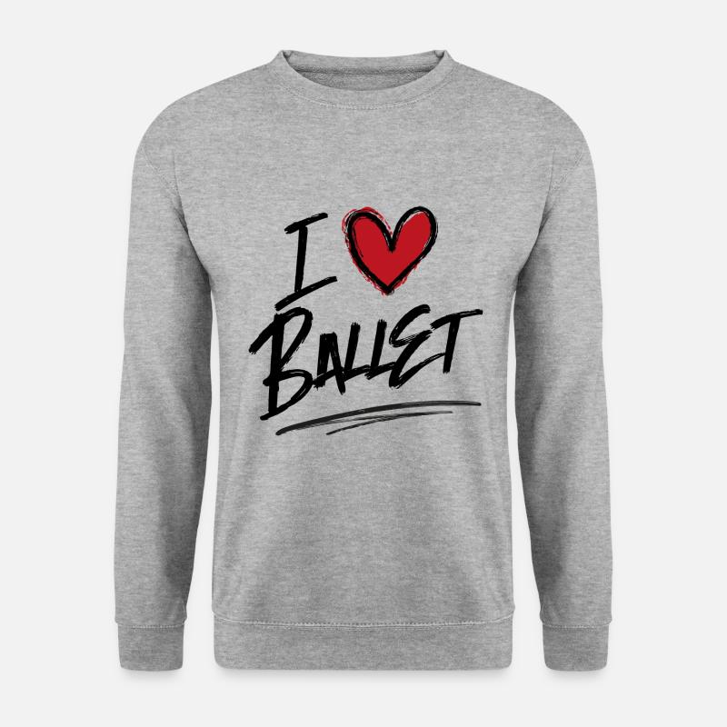 Ich liebe Ballett - Unisex Pullover - Weißgrau meliert