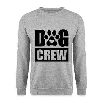 Dog Crew - Unisex Pullover - Weißgrau meliert - Vorne - Alina (178cm) & Michal (187cm)