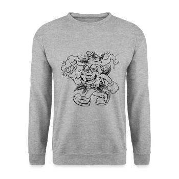 tuber, cannabis, marijuana, weed, weed - Unisex Sweatshirt - salt & pepper - Front - Alina (178cm) & Michal (187cm)