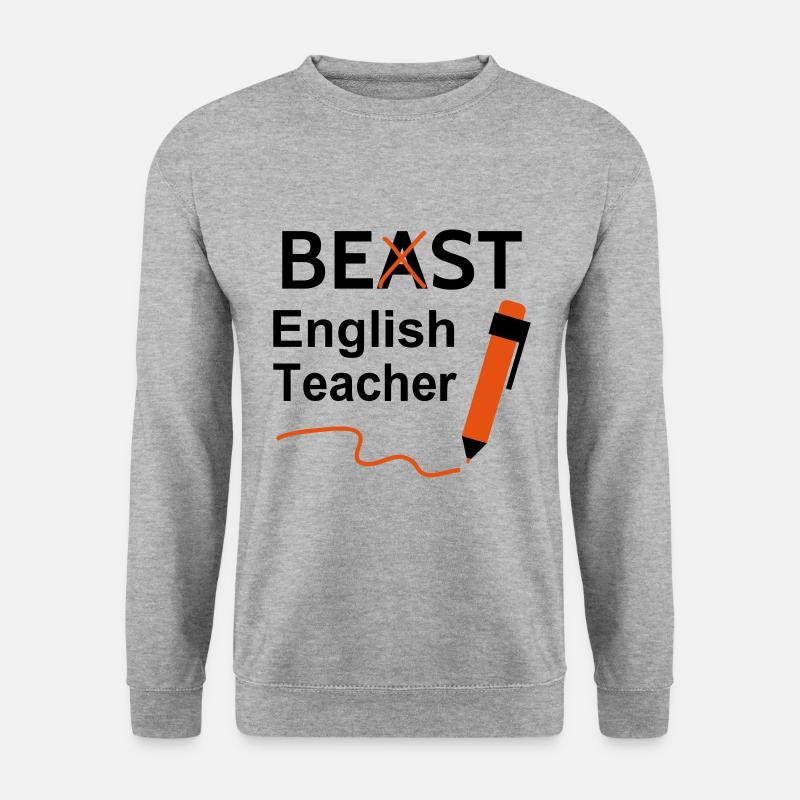 Funny Beast Meilleur professeur d’anglais - Sweat-shirt Unisexe - gris chiné