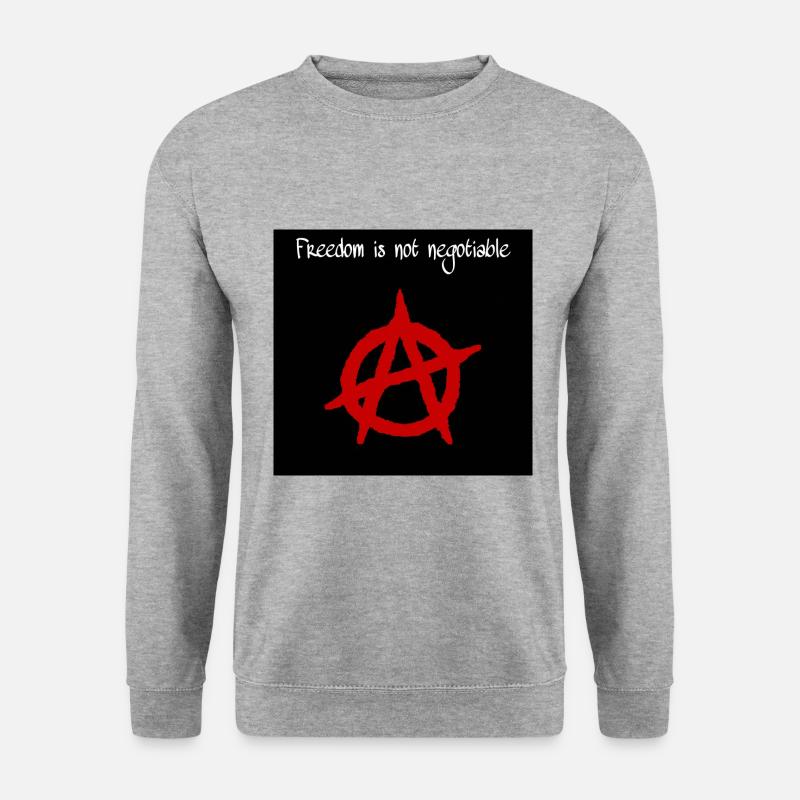 ANARCHIE - Unisex Pullover - Weißgrau meliert
