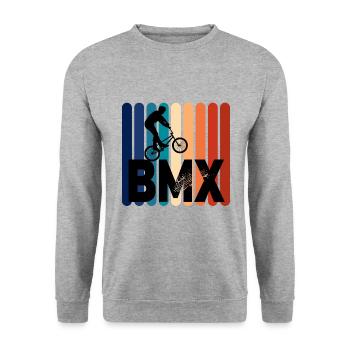 BMX style extreme color - Unisex Sweatshirt - salt & pepper - Front - Alina (178cm) & Michal (187cm)