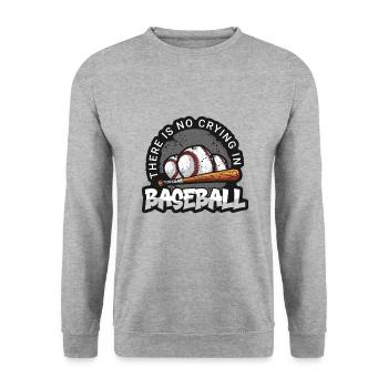 Baseball present home run baseball player athlete - Unisex Sweatshirt - salt & pepper - Front - Alina (178cm) & Michal (187cm)