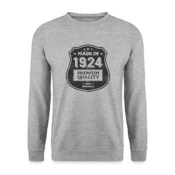 MADE IN 1924 - Unisex Sweatshirt - salt & pepper - Front - Alina (178cm) & Michal (187cm)
