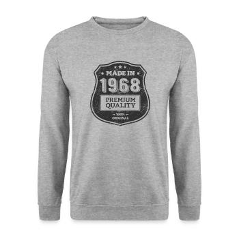 MADE IN 1968 - Unisex Sweatshirt - salt & pepper - Front - Alina (178cm) & Michal (187cm)