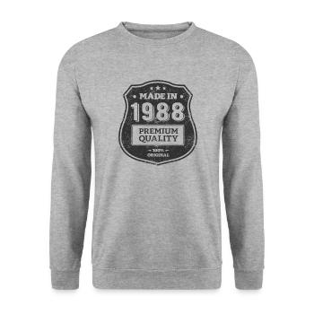 MADE IN 1988 - Unisex Sweatshirt - salt & pepper - Front - Alina (178cm) & Michal (187cm)