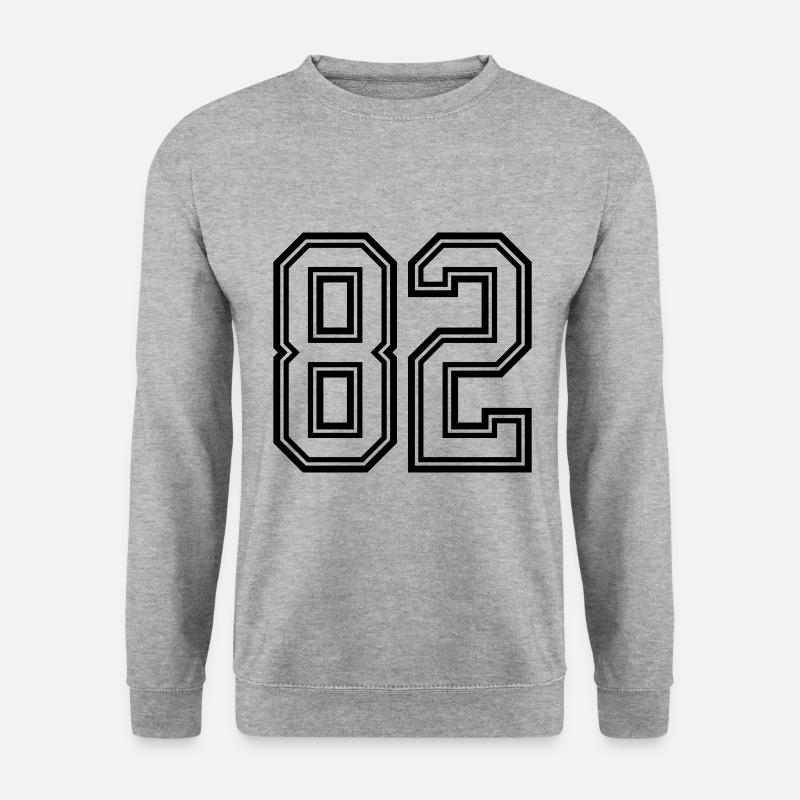 82 Zahl Symbol - Unisex Pullover - Weißgrau meliert
