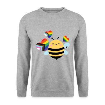 Bee Pride - Unisex Sweatshirt - salt & pepper - Front - Alina (178cm) & Michal (187cm)