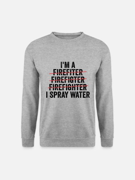 Ich bin Feuerwehrmann - Unisex Pullover - Weißgrau meliert
