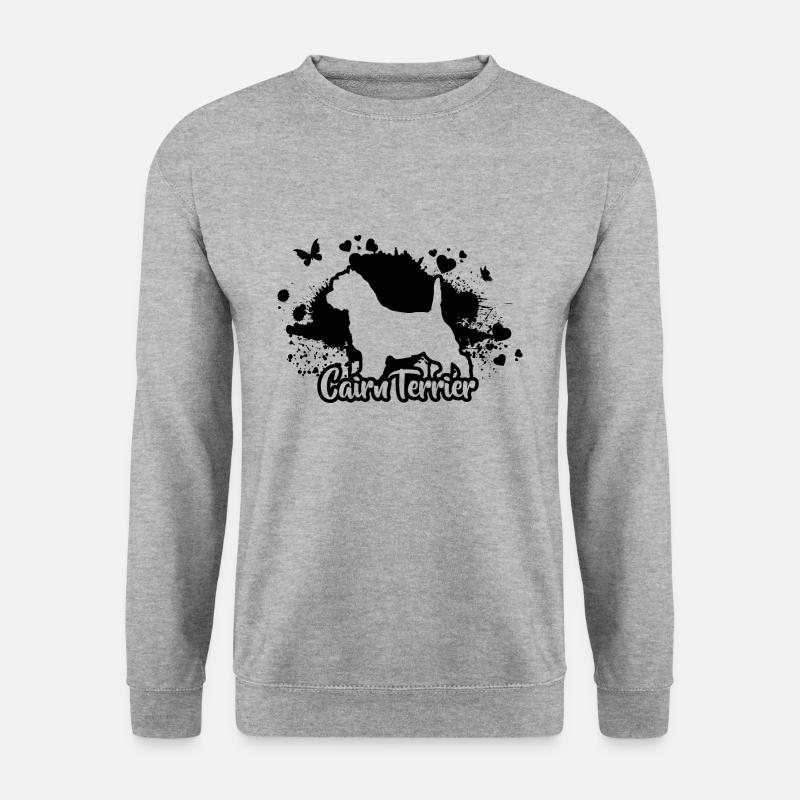 CAIRN TERRIER Hunde Hund Wilsigns - Unisex Pullover - Weißgrau meliert