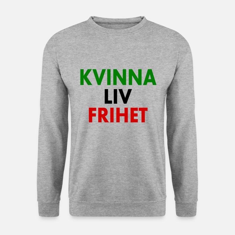 FRAU LEBEN FREIHEIT - Unisex Pullover - Weißgrau meliert