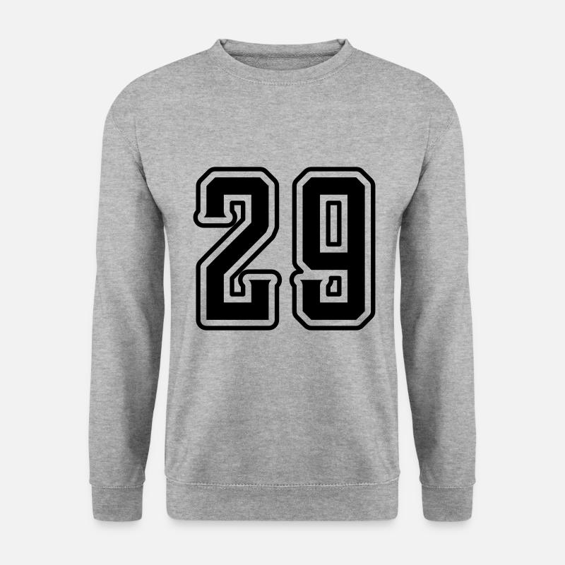 29 Zahl symbol - Unisex Pullover - Weißgrau meliert