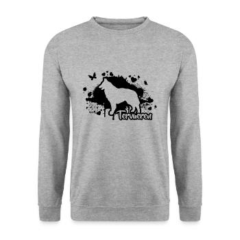 TERVUEREN Dogs Dog Dog Sports Wilsigns - Unisex Sweatshirt - salt & pepper - Front - Alina (178cm) & Michal (187cm)