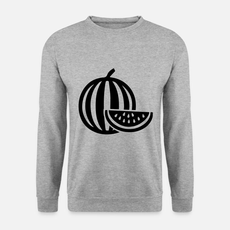 Melone Frucht - Unisex Pullover - Weißgrau meliert