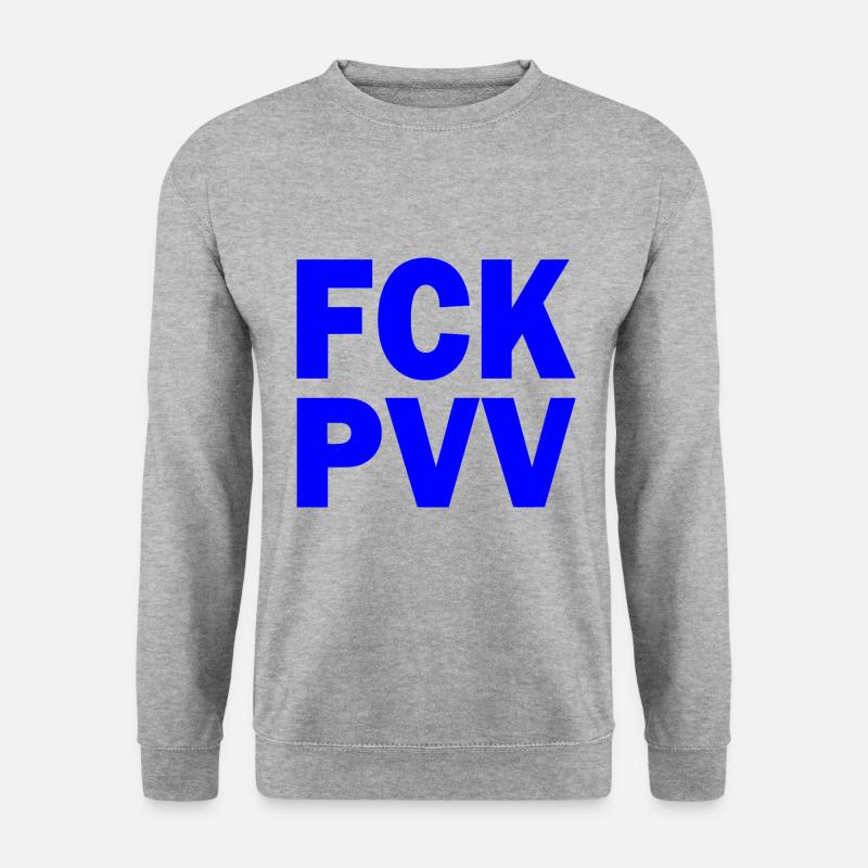 Fck pvv - Unisex Pullover - Weißgrau meliert