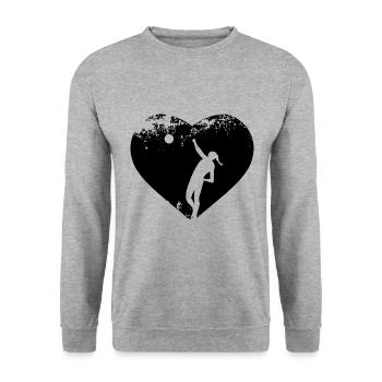 Fistball Fistball Players Fistball Players - Unisex Sweatshirt - salt & pepper - Front - Alina (178cm) & Michal (187cm)