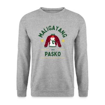 Philippines Maligayang Pasko Bonhomme de neige philippin - Sweat-shirt Unisexe - gris chiné - Devant - Alina (178cm) & Michal (187cm)