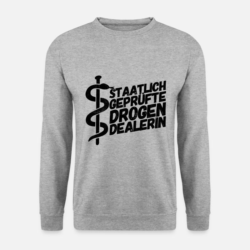 Apotheker Apotheke Pharmazeut - Unisex Pullover - Weißgrau meliert