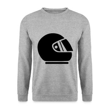 Racer helm racing - Unisex Sweatshirt - salt & pepper - Front - Alina (178cm) & Michal (187cm)