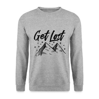 mountains mountains - Unisex Sweatshirt - salt & pepper - Front - Alina (178cm) & Michal (187cm)