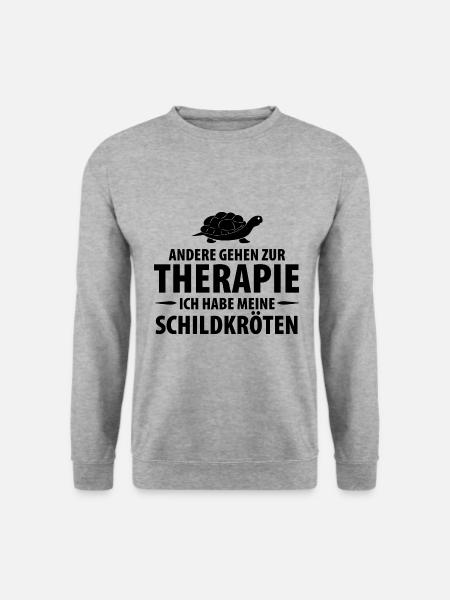 Schildkröten Schildkröte - Unisex Pullover - Weißgrau meliert