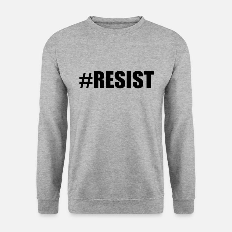 Resist - Unisex Pullover - Weißgrau meliert