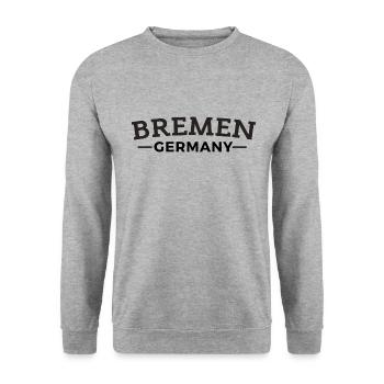 Bremen Germany Home Gift Idea - Unisex Sweatshirt - salt & pepper - Front - Alina (178cm) & Michal (187cm)