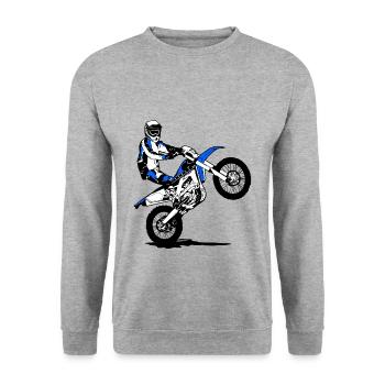 Enduro - offroad - motorcycle terrain sport - Unisex Sweatshirt - salt & pepper - Front - Alina (178cm) & Michal (187cm)