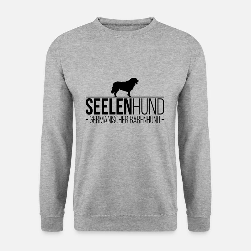 GERMANISCHER BÄRENHUND Seelenhund Hunde Wilsigns - Unisex Pullover - Weißgrau meliert