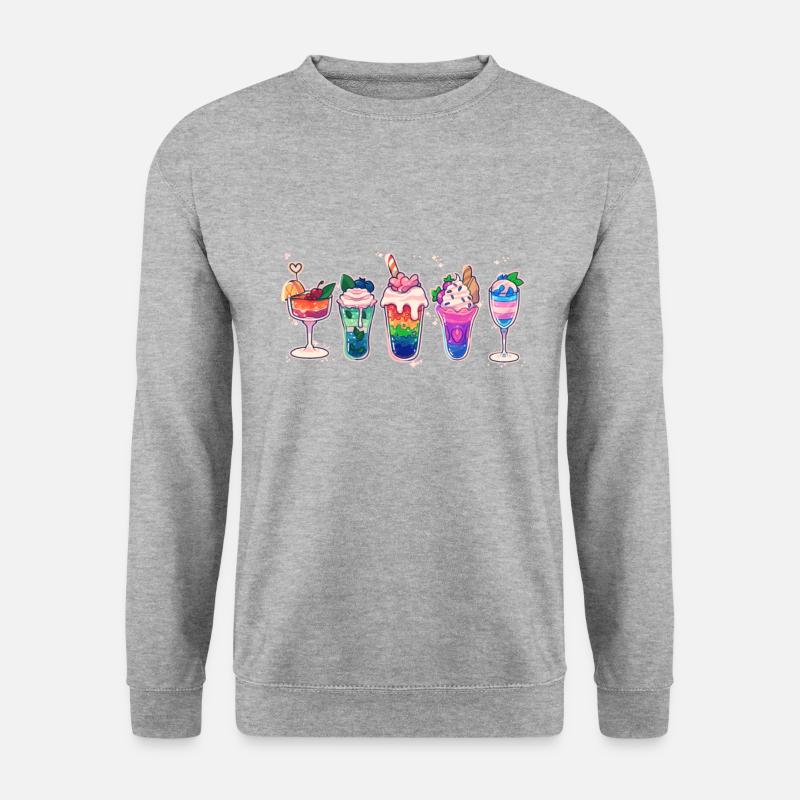 Support-Getränke - Unisex Pullover - Weißgrau meliert