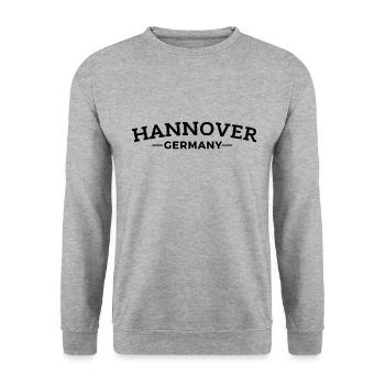 Hanovre L’idée cadeau de ma ville natale - Sweat-shirt Unisexe - gris chiné - Devant - Alina (178cm) & Michal (187cm)