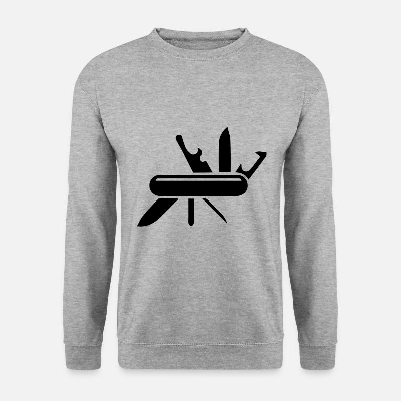 Pocket knife - Unisex Sweatshirt - salt & pepper