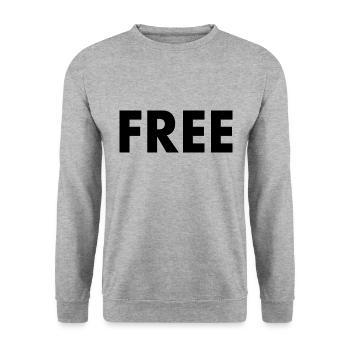 Free - Sweat-shirt Unisexe - gris chiné - Devant - Alina (178cm) & Michal (187cm)