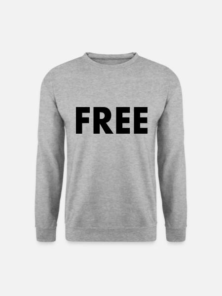 Free - Unisex Pullover - Weißgrau meliert