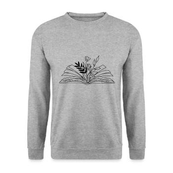 Réserver - Sweat-shirt Unisexe - gris chiné - Devant - Alina (178cm) & Michal (187cm)
