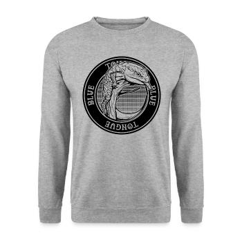 Blue Tongue Skink Tattoo Style Reptile Keeper - Sweat-shirt Unisexe - gris chiné - Devant - Alina (178cm) & Michal (187cm)