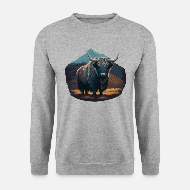 Yak Fell - Unisex Pullover - Weißgrau meliert