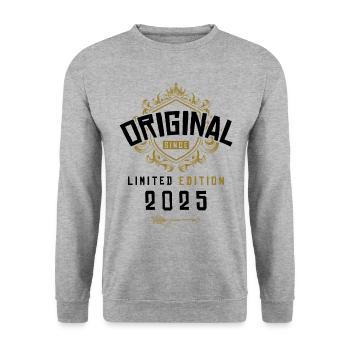 Anniversaire édition limitée 2025 - Sweat-shirt Unisexe - gris chiné - Devant - Alina (178cm) & Michal (187cm)