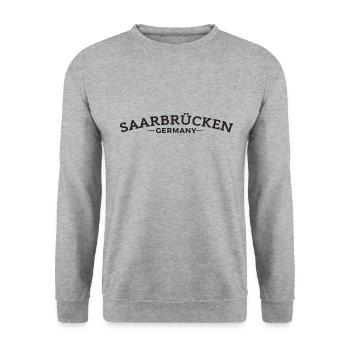 Saarbrücken Germany home gift idea - Unisex Sweatshirt - salt & pepper - Front - Alina (178cm) & Michal (187cm)