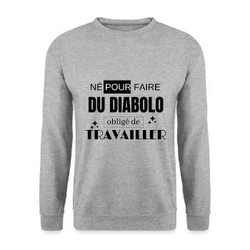 Cadeau humour diabolo cirque passion drôle - Sweat-shirt Unisexe - gris chiné - Devant - Alina (178cm) & Michal (187cm)