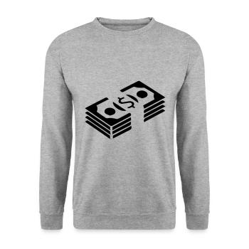 Monnaie Monnaie Silhouette - Sweat-shirt Unisexe - gris chiné - Devant - Alina (178cm) & Michal (187cm)