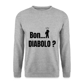 Cadeau humour diabolo cirque passion drôle - Sweat-shirt Unisexe - gris chiné - Devant - Alina (178cm) & Michal (187cm)