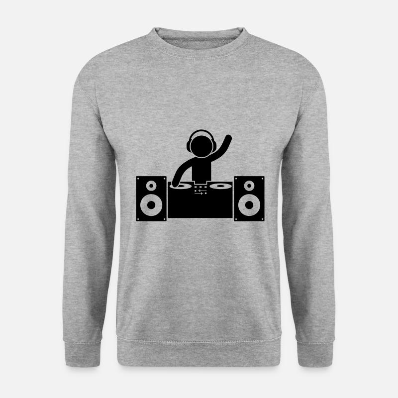 dj turntables - Unisex Pullover - Weißgrau meliert
