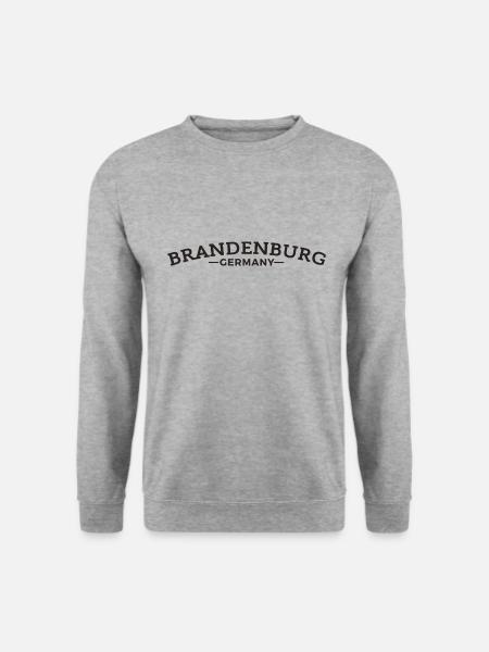 Brandenburg Germany Heimat Geschenkidee - Unisex Pullover - Weißgrau meliert
