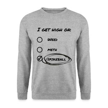 Gift funny spikeball humor fan player - Unisex Sweatshirt - salt & pepper - Front - Alina (178cm) & Michal (187cm)