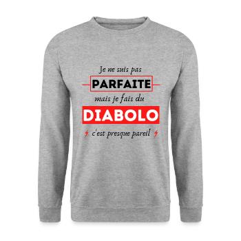 Cadeau humour diabolo cirque passion drôle - Sweat-shirt Unisexe - gris chiné - Devant - Alina (178cm) & Michal (187cm)
