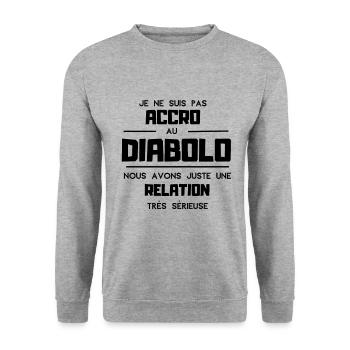 Cadeau humour diabolo cirque passion drôle - Sweat-shirt Unisexe - gris chiné - Devant - Alina (178cm) & Michal (187cm)